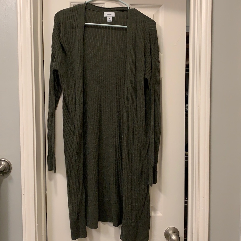 Old Navy Green Long Cardigan